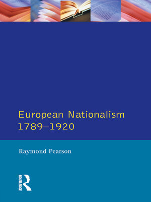 cover image of The Longman Companion to European Nationalism 1789-1920